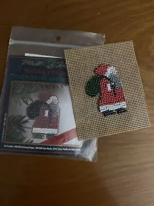 Vintage Mill Hill Holiday Ornament Counted Glass Bead Santa Claus And Pattern - Picture 1 of 3