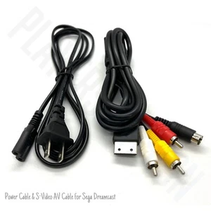 S Video A/V RCA Audio Video Cable + Power Cable for Sega Dreamcast - Picture 1 of 1