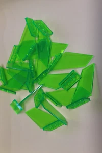 5 Lego Trans-Bright Green, Tail Shuttle inv 298 - Imagen 1 de 1