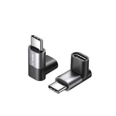 2 Pack 90° USB-C to USB-C Right Angle Adapter - Image 1 of 4