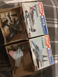 Monogram Snap Tite Kits Tiger Shark & F-15 Eagle - Picture 1 of 6
