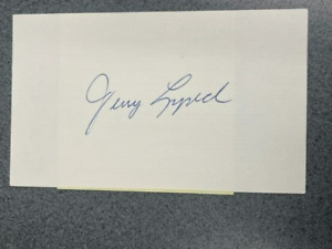 Jerry Lynch autographed 3 x 5 index card MLB Guaranteed to Pass