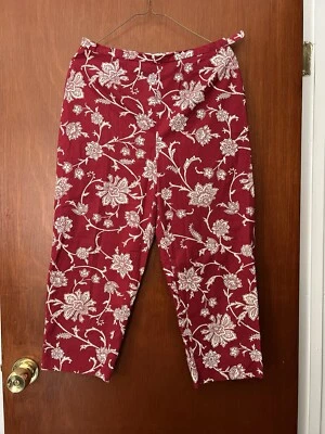 Брюки укороченные Marsh Landing с принтом красно-белые миниатюрные 8 - Изображение 1 из 4