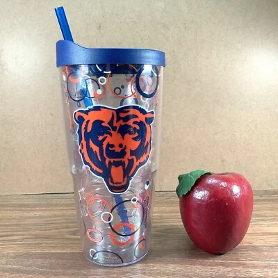 Vaso Tervis 24-Oz NFL CHICAGO BEARS Taza Tapa Azul y Pajita Raro 2015 Diseño EE. UU. Foto 1 de 4