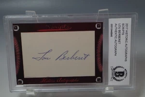 LOU BERBERET 2017 HISTORISCHE AUTOGRAMME SKRIPTE AUTO YANKEES BECKETT BEWERTET - Bild 1 von 3