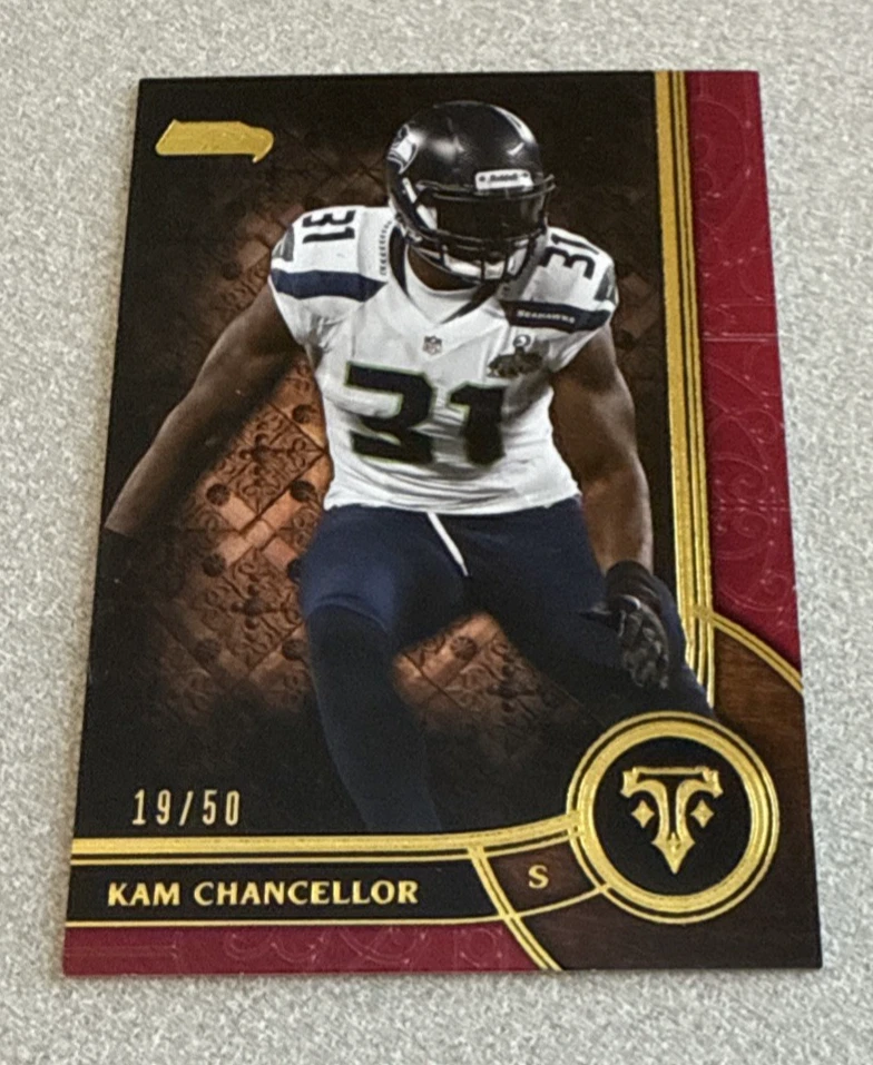 2015 Topps Triple Crown Ruby #35 Kam Chancellor Seahawks /50 - Image 1 of 2
