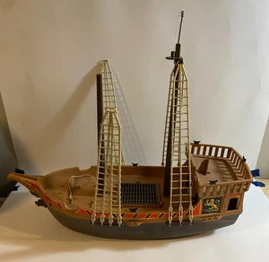 Vintage Playmobil 3750 Pirate Ship Boat Sail Boat Incomplete - Picture 1 of 7