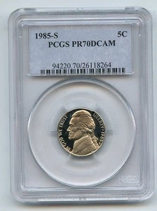 1985 S 5C Jefferson Nickel Proof PCGS PR70DCAM - Picture 1 of 1