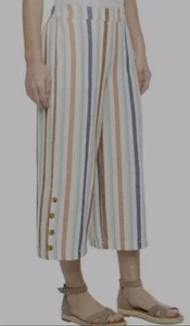 Ana a new approach Damen Leinenmischung Mehrfarbig Hose Weites Bein Strand Sommer L - Bild 1 von 16