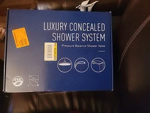 Luxury Concealed Shower System Pressure Balance Shower Beautiful brush gold - Picture 1 of 14