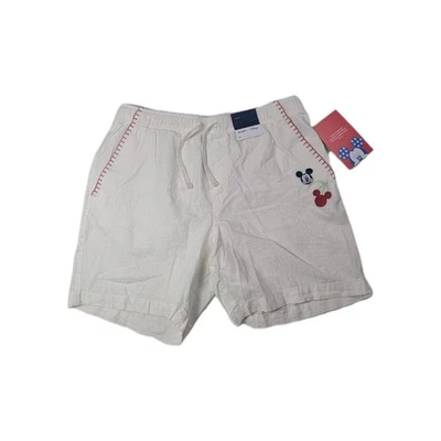 Pantalones Cortos Old Navy X Disney Para Hombre Medianos Beige Blanco Pull On Mezcla de Lino Mickey Nuevos con Etiquetas Foto 1 de 4