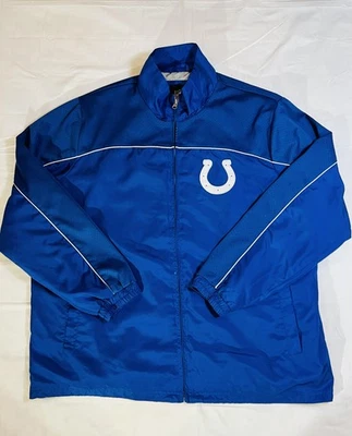 Indianapolis Colts Jacket Mens 2XL NFL Windbreaker Full Zip Lightweight Football - Image 1 of 4