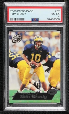 Press Pass Tom Brady #37 2000 PSA 4 Rookie RC Foto 1 de 2
