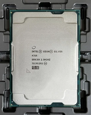 Intel Xeon Silver 4316 Processors 20 Cores 2.3 GHz 150W LGA4189 DDR4-2666 CPU - Image 1 of 2