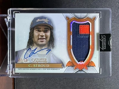 2024 Topps Dynasty #DAP-CS CJ Stroud ROY Award Patch Autograph Card d. 07/10 - Image 1 of 2