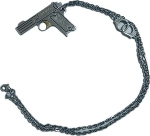 Nomination Italy Stainless Steel W/ Gold Plate Gun Necklace Long - Picture 1 of 4