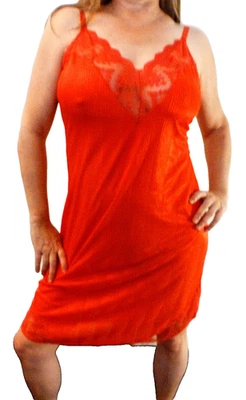 ESTRELLA DE CINE AÑOS 60 ELEGANTE ENCAJE ROJO RAYAS JACQUARD POLIÉSTER DESLIZAMIENTO COMPLETO 36 EVC Foto 1 de 4