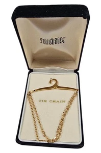 Cadena de barra de corbata MCM Swank dorado de colección en caja - Imagen 1 de 5