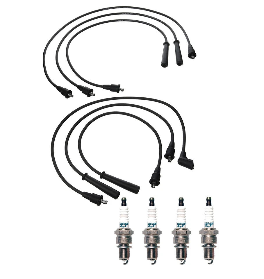 Juego de cables Denso 7 mm y 4 bujías de iridio TT .04 kit para Alfa Romeo Isuzu Suzuki Foto 1 de 1