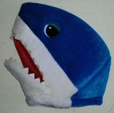Shark Head Costume Mask Blue Plush Big Greeter Dan Dee Collector's Choice - Image 1 of 4