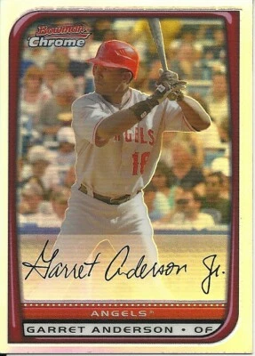 2008 Bowman Chrome Refractor Garret Anderson 125 Angels - Image 1 of 2