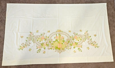 复古 JCPenney 花卉适合全尺寸枕套贴合和平板小屋 — 第 1/4 张图片