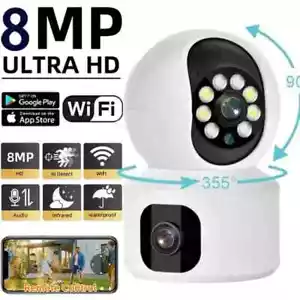 8MP 4K WiFi Cameras Dual Screen Auto Tracking CCTV HD PTZ Smart Surveillances - Picture 1 of 16
