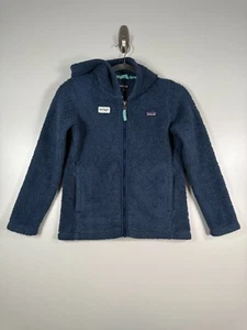 Patagonia Los Gatos Unisex Kids Full Zip Hoodie Fleece Jacket Blue Sz M 10 17x21 - Picture 1 of 13