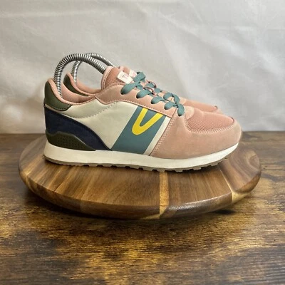 Anthropologie Tretorn Loyola Colorblock 运动鞋 尺码 7M 粉红色休闲鞋 — 第 1/4 张图片