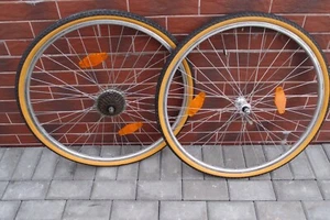 touring wheels set 700C Shimano Exage HB-RM50 alloy rims DIN 622-18 - Picture 1 of 23