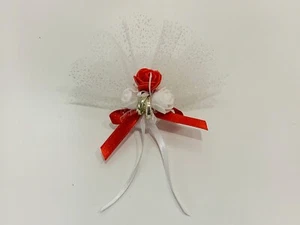 10x Gastgeschenke Hochzeit Weiss Rot Gold Ehering Nisan Söz Nikahsekeri Mandeln - Bild 1 von 5
