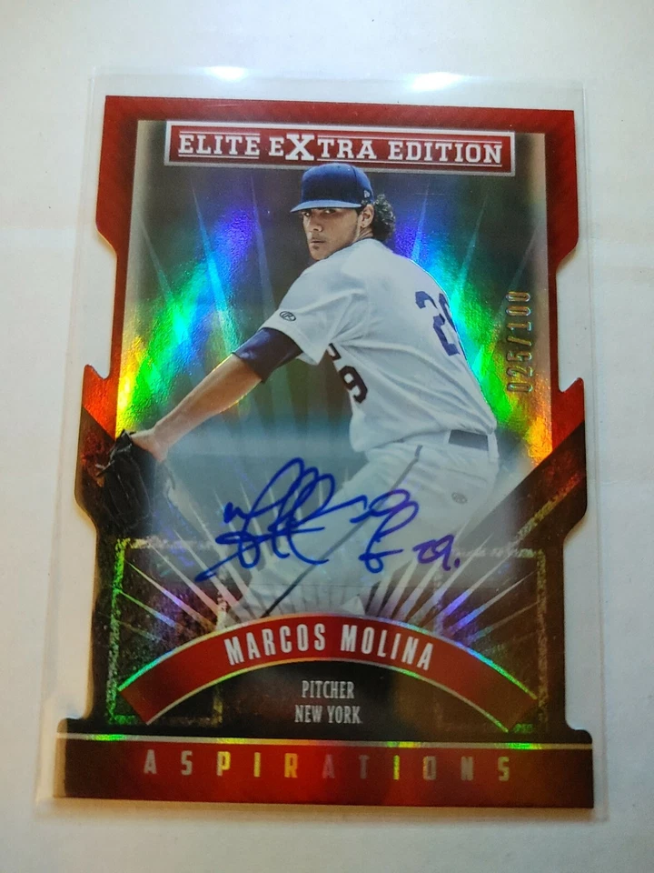 2015 Panini Elite Extra Edition Prospect New York Mets Marcos Molina auto 25/100 - Image 1 of 2