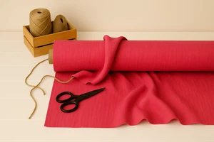 Fandango Pink Cotton-Linen Fabric by the Yard – Material for Apparel & Craft Use - Picture 1 of 10