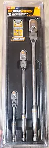 3pc Gearwrench 120XP Locking Flex Thin Head Long Handle Ratchet Set #81382 - Picture 1 of 1