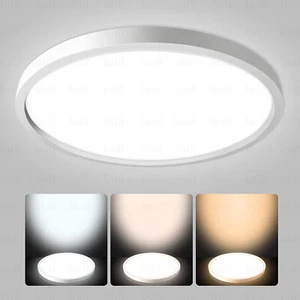 Plafón LED Baño Redondo Baño Lámpara Plana IP54 Dormitorio Cocina Pasillo - Imagen 1 de 22