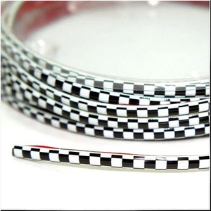 CAR DASH PARTS DECORATION TRIM MOULDING 4MM(W) X 5M(L) BLACK WHITE - Bild 1 von 2