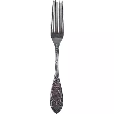 Antiguo tenedor medallón chapado en plata de Hall victoriano Elton 1867 era de la Guerra Civil 6" Foto 1 de 4