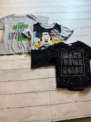 Mixed Brand Boys Multicolor Round Neck Short Sleeve Comfy Soft T-Shirt Lot Of 3. - Image 1 of 4