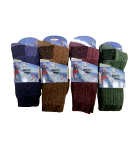 2 Pairs Womens Merino Wool Socks Outdoor Walking Work Boot Thermal Socks 4-7 - Picture 1 of 1