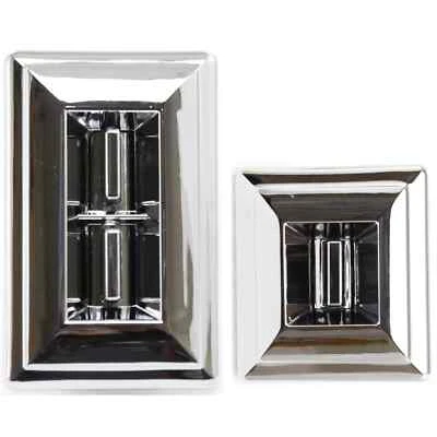 Interruptor de janela de energia cromado dianteiro direito esquerdo par conjunto de 2 para Chevy GMC Pontiac - Imagem 1 de 4