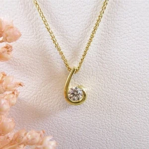 Valentine Gift For Women's Pendant Tester passing Moissanite 925 Sterling Silver - Picture 1 of 4