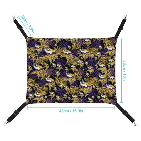 Minnesota Vikings Portable Travel Pet Hammock Cat Hanging Bed Hammock Mat Cover