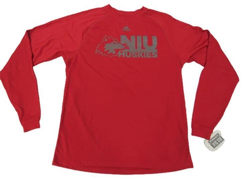 New NIU Northern Illinois Huskies Mens Sizes S-M-L-XL-2XL Polyester Adidas Shirt Cover