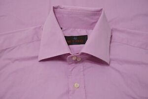 Etro Pink Spread Collar Button Up Mens Cotton Dress Shirt Sz 40