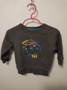Jumping Beans Sweatshirt Monstertruck 12 Monate grau - Bild 1 von 1