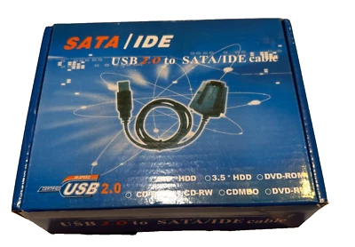 USB 2.0 To SATA/IDE Power Supply for HardDisk HDD SSD with External  Adapter - Image 1 of 4