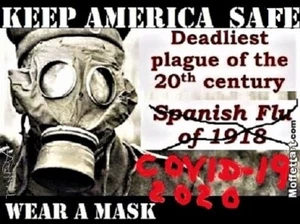 Impresión artística Keep America Safe Wear a Mask del artista Michael Moffett edición limitada - Imagen 1 de 1