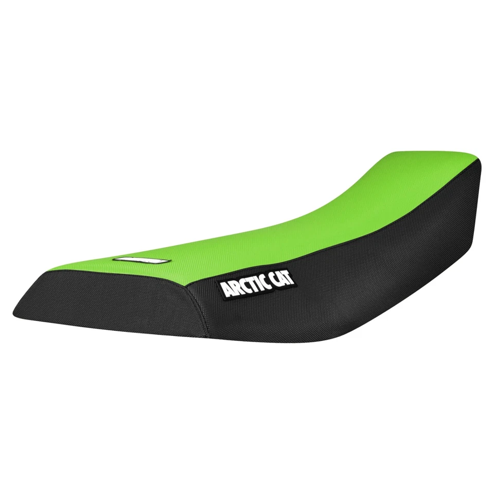 Cubierta de asiento con pinza Arctic Cat 375 400 500 2002-2004 logotipo negro/verde #451 Foto 1 de 4