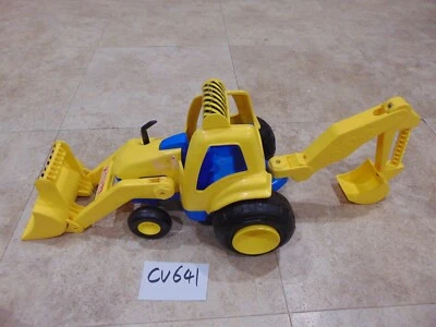 Tonka 1996 Vintage Frontloader Backhoe Excavator Vehicle Plastic Large Yellow - Image 1 of 4