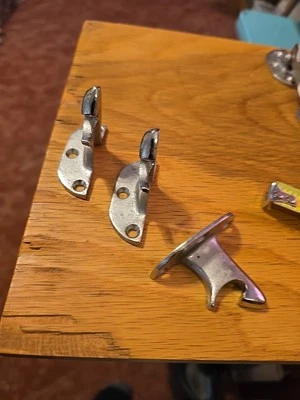 Antique  Vintage Ice Box Keeper Latch Polished Brass Part Hardware  Right Side - Image 1 of 4